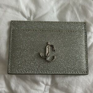 Jimmy Choo Silver Glitter card holder!